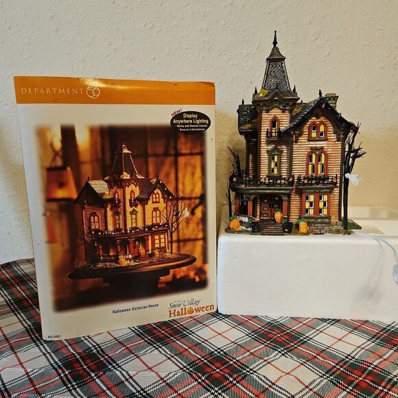 Department 56 SNOW VILLAGE Lighted Halloween Victorian House